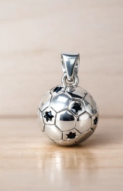 ⚽✨ Dije Colgante Balón En Plata 925 Pulido Cajuluxe ✨