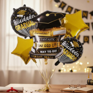 🎓🎈 Set Decorativo Graduación X5 Piezas 🎉✨