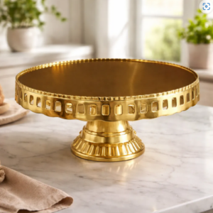 🍰✨ Base Para Postres Tipo Pedestal Dorada – Elegancia Para Tus Celebraciones ✨🍰