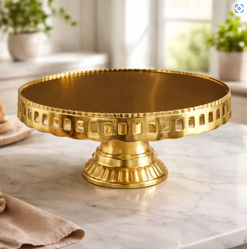 🍰✨ Base Para Postres Tipo Pedestal Dorada – Elegancia Para Tus Celebraciones ✨🍰