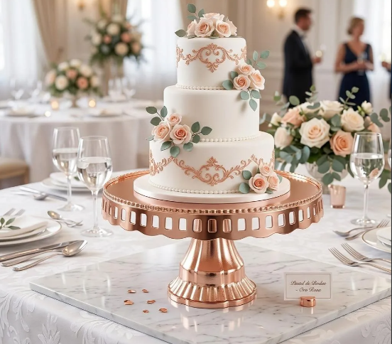 🍰✨ Base Para Postres Tipo Pedestal Oro Rosa – Elegancia Para Tus Celebraciones ✨🍰 - Image 7