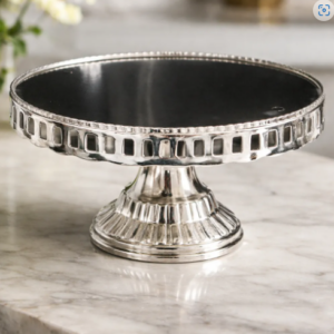 🍰✨ Base Para Postres Tipo Pedestal Plateada – Elegancia Para Tus Celebraciones ✨🍰