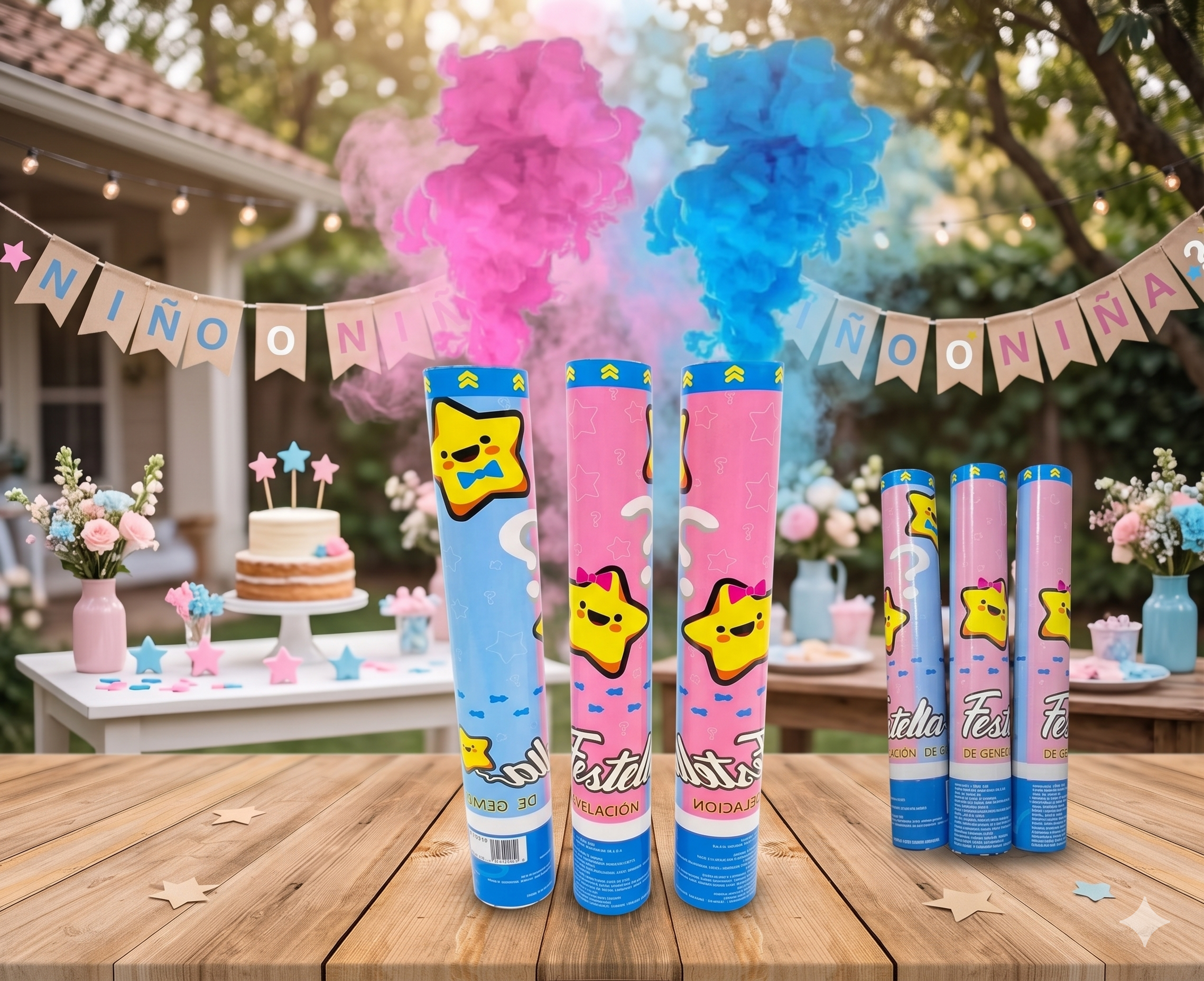 💙💖🎉 Polvo Revelación De Género X2 Azul Y Rosa 👶✨ - Image 5