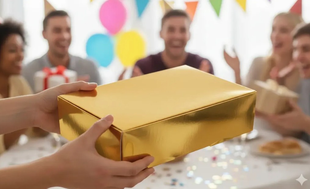🎁✨ Caja Para Detalles Especiales Metalizada Con Tapa Dorada💝🎀 - Image 5