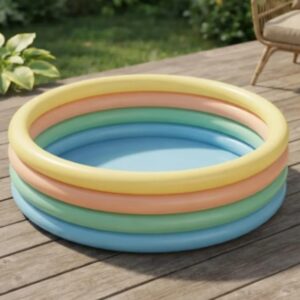 🏊💦 Piscina Inflable Bestway 1.57cm x 46 cm 522 Litros Verde y Amarilla 4 Aros 🌞