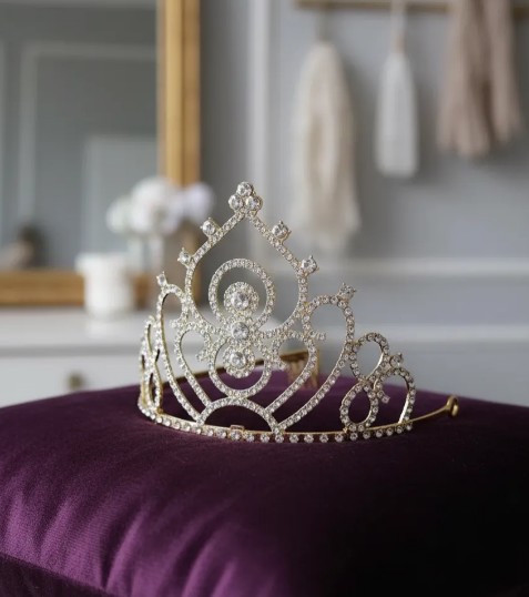 👑✨ Diadema Tiara Para Niñas Y Adolescentes Dorado💖🎀 - Image 2