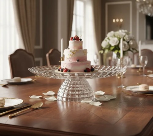🎂✨ Base Porta Torta Con Pedestal Para Postres Decorativa Cristal 🍰💖 - Image 6