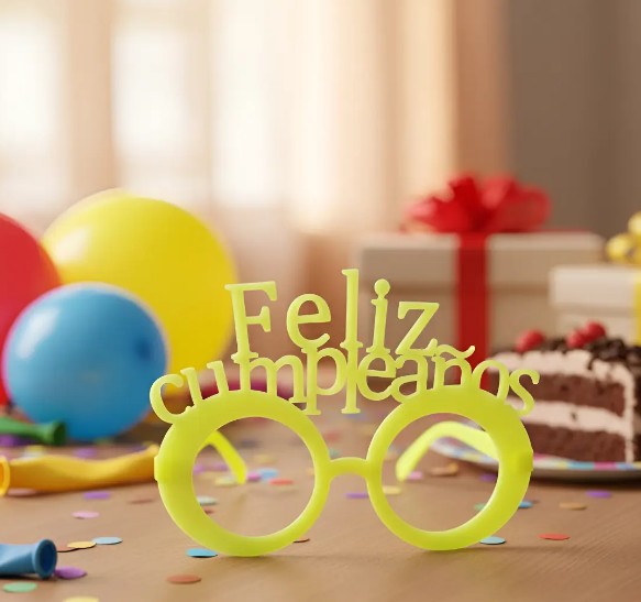👑🕶️ Gafas y Corona Feliz Cumpleaños En Neón Verde🎉✨ - Image 7
