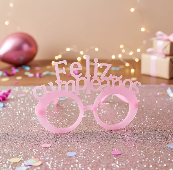 👑🕶️ Gafas y Corona Feliz Cumpleaños En Neón Rosado🎉✨ - Image 6