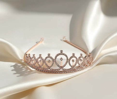 👑✨ Diadema Tiara Para Niñas Y Adolescentes Oro Rosa💖🎀 - Image 2