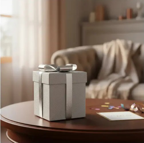 🎁✨ Caja De Regalo Armable 15 x 15 x 15 cm Plateada💝📦 - Image 2