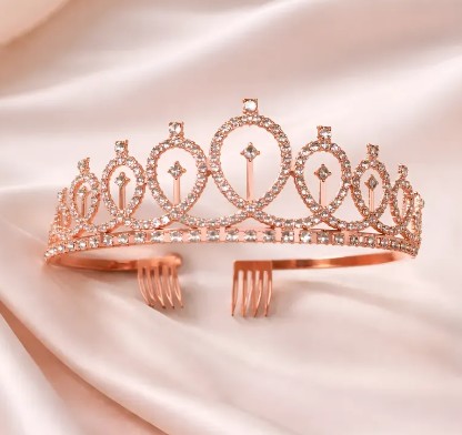 👑✨ Diadema Tiara Para Niñas Y Adolescentes Oro Rosa💖🎀 - Image 7