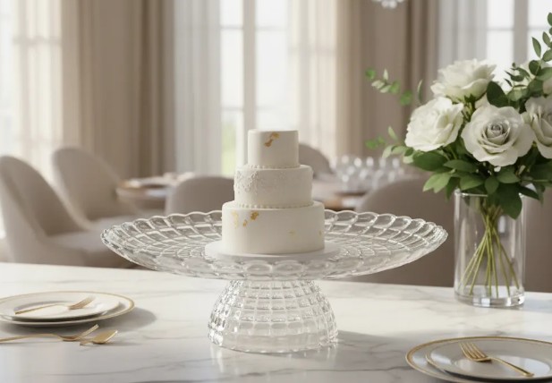 🎂✨ Base Porta Torta Con Pedestal Para Postres Decorativa Cristal 🍰💖 - Image 3