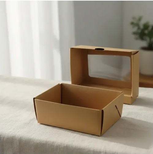 🎁✨ Caja Regalo Kraft Con Ventana Transparente Pack x6 📦💝 - Image 3
