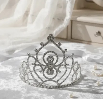 👑✨ Diadema Tiara Para Niñas Y Adolescentes Plateado💖🎀 - Image 2