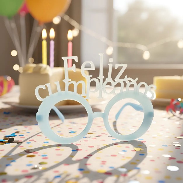 👑🕶️ Gafas y Corona Feliz Cumpleaños En Neón Azul🎉✨ - Image 9