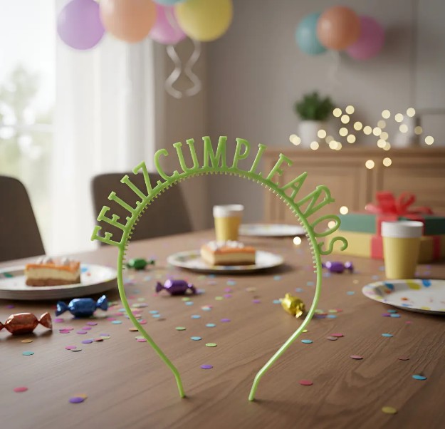 👑🕶️ Gafas y Corona Feliz Cumpleaños En Neón Verde🎉✨ - Image 5