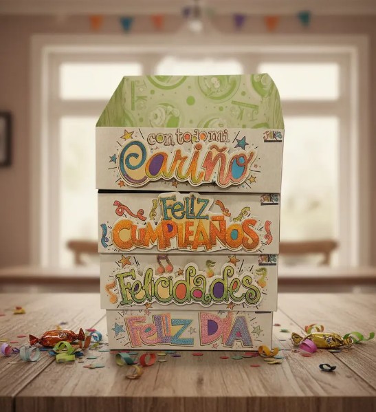🎁✨ Caja De Regalo Tipo Ancheta Mediana Pack x6 💝📦