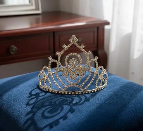 👑✨ Diadema Tiara Para Niñas Y Adolescentes Dorado💖🎀 - Image 7