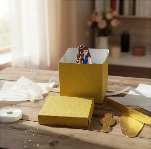 🎁✨ Caja De Regalo Armable 15 x 15 x 15 cm Dorada💝📦 - Image 5