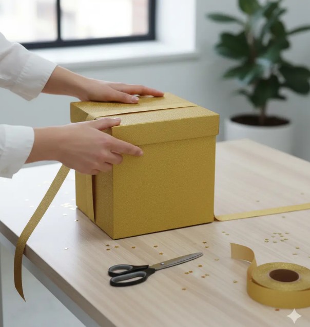 🎁✨ Caja Para Detalles Especiales Con Diseño Elegante Dorado💝🎀 - Image 2
