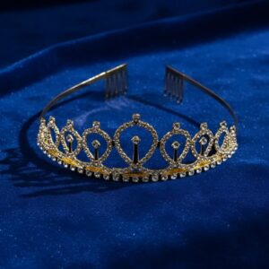 👑✨ Diadema Tiara Para Niñas Y Adolescentes Dorado Claro💖🎀