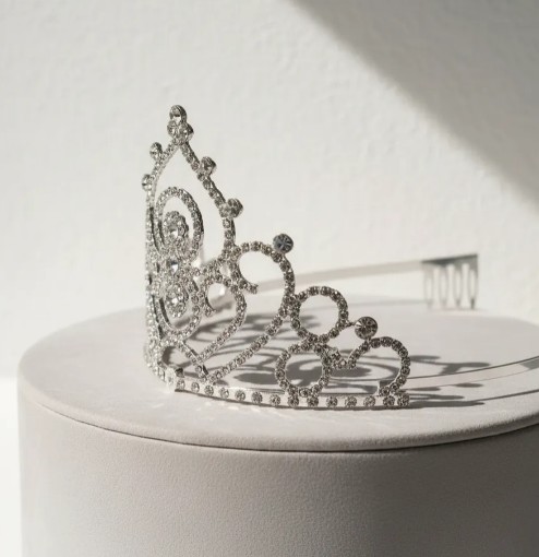 👑✨ Diadema Tiara Para Niñas Y Adolescentes Plateado💖🎀 - Image 6
