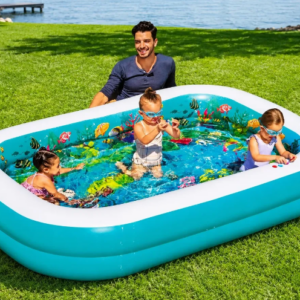 🏊‍♂️🌊 Piscina Inflable Rectangular Bestway 3D Para Toda la Familia 🐠☀️