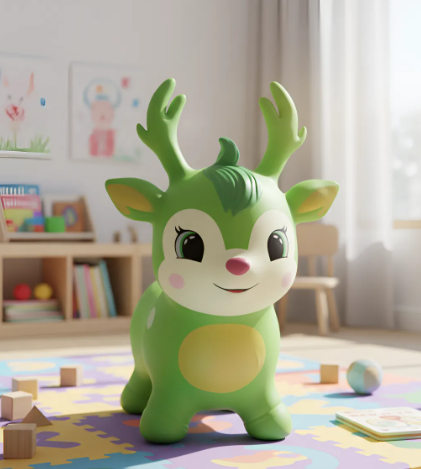 🦌🎉 Saltarín Reno Inflable Con Luz y Sonido Verde Ref. 335 ✨🎵 - Image 9