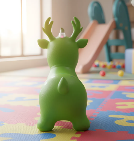 🦌🎉 Saltarín Reno Inflable Con Luz y Sonido Verde Ref. 335 ✨🎵 - Image 8