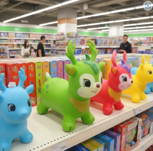 🦌🎉 Saltarín Reno Inflable Con Luz y Sonido Verde Ref. 335 ✨🎵 - Image 3