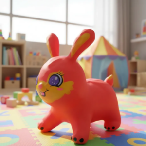 🐰🎉 Conejito Saltarín Inflable Montable Rojo Ref. 334 🌈✨