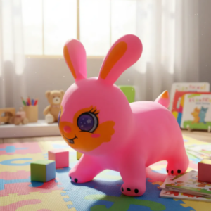 🐰🎉 Conejito Saltarín Inflable Montable Fucsia Ref. 334 🌈✨