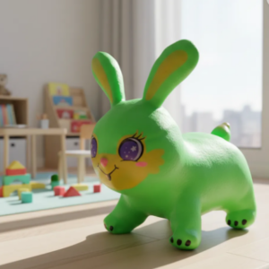 🐰🎉 Conejito Saltarín Inflable Montable Verde Ref. 334 🌈✨