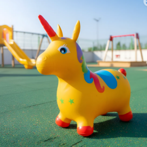 🦄🎉 Unicornio Saltarín Inflable Infantil Multicolor Amarillo Ref. 332 🌈✨