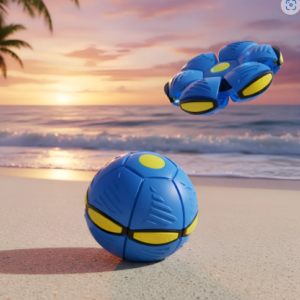 🌈⚽ Pelota LED Transformable 2 En 1 Platillo Mágico Azul🛸✨