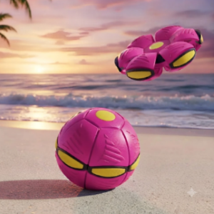 🌈⚽ Pelota LED Transformable 2 En 1 Platillo Mágico Fucsia🛸✨