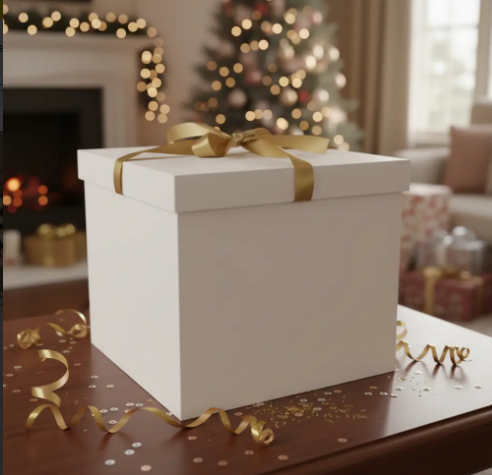 🎁✨ Caja De Regalo Grande Con Tapa Y Cinta Decorativa Blanca💝🎀 - Image 6