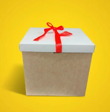 🎁✨ Caja De Regalo Grande Con Tapa Y Cinta Decorativa Kraft 💝🎀 - Image 5