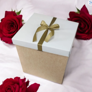 🎁✨ Caja De Regalo Grande Con Tapa Y Cinta Decorativa Kraft 💝🎀