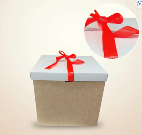 🎁✨ Caja De Regalo Grande Con Tapa Y Cinta Decorativa Kraft 💝🎀 - Image 3