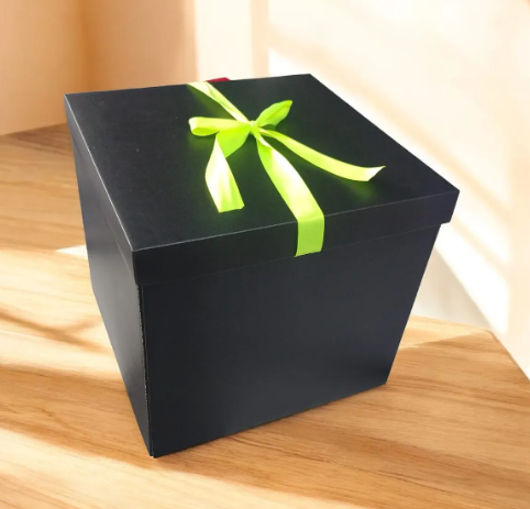 🎁✨ Caja De Regalo Grande Con Tapa Y Cinta Decorativa Negra💝🎀 - Image 7