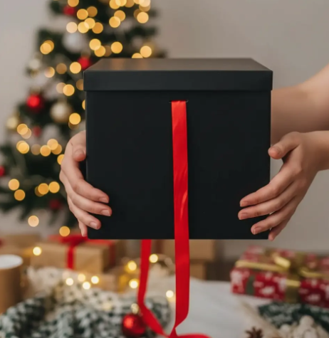 🎁✨ Caja De Regalo Grande Con Tapa Y Cinta Decorativa Negra💝🎀 - Image 6