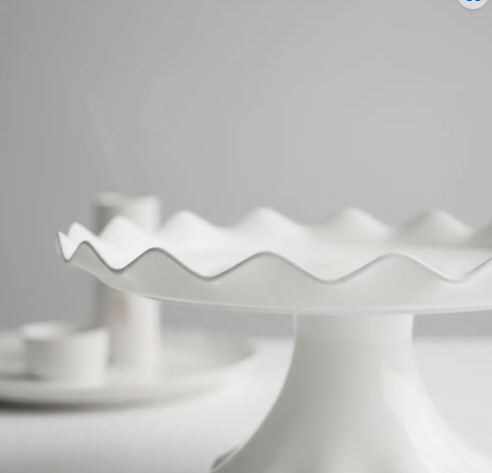 🎂✨ Base Ondulada Con Pedestal Para Torta, Ponqués y Postres Blanco🍰💖 - Image 4