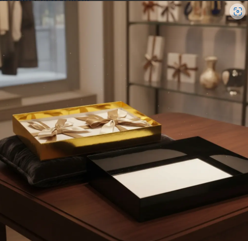 🎁✨ Caja De Regalo Metalizada Con Tapa Elegante Dorado Oscuro💝🎀 - Image 6