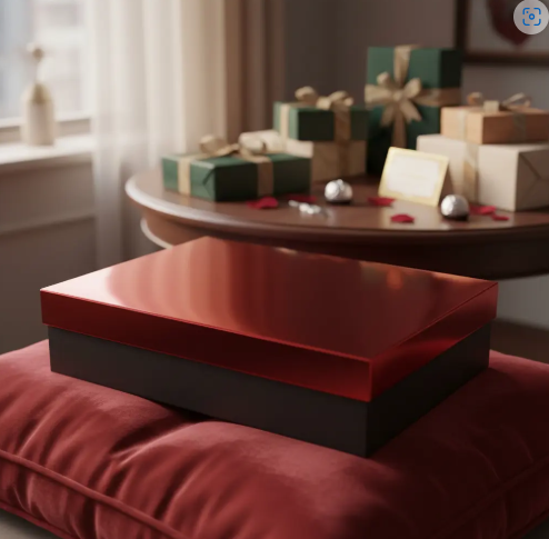 🎁✨ Caja De Regalo Metalizada Con Tapa Elegante Roja💝🎀 - Image 6