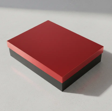 🎁✨ Caja De Regalo Metalizada Con Tapa Elegante Roja💝🎀 - Image 2