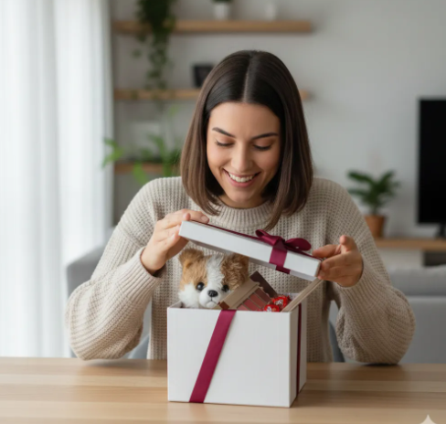 🎁✨ Caja De Regalo Mediana Con Cinta Decorativa Blanca💝🎀 - Image 5