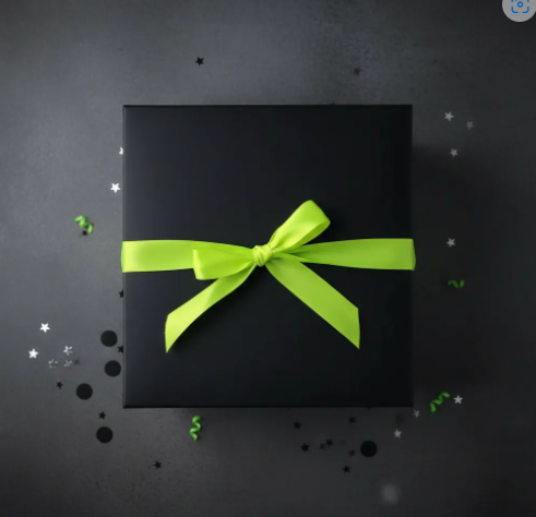 🎁✨ Caja De Regalo Mediana Con Cinta Decorativa Negra💝🎀 - Image 5