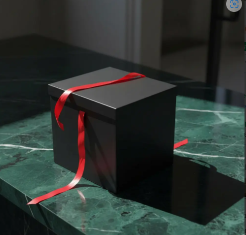 🎁✨ Caja De Regalo Mediana Con Cinta Decorativa Negra💝🎀 - Image 4